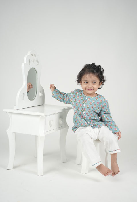 NeelKamal cotton baby Jhabla set Little Lotus