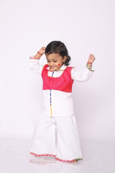 Gulal-Pure Cotton Girls Palazzo Set