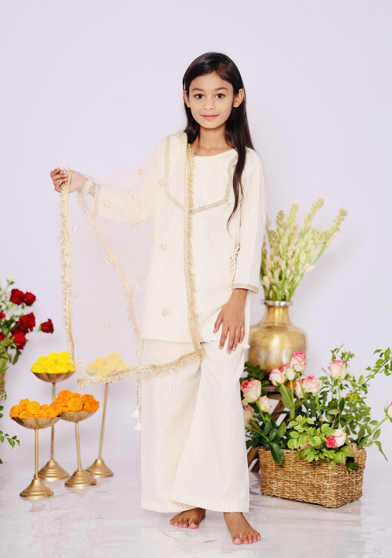 Aabroo - Girls Festive Palazzo Set